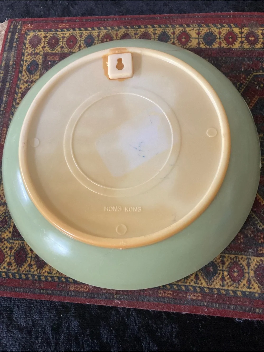 Vintage Melamine Childs Praying Boy Bath Plate God Bless Me  Nursery Decor